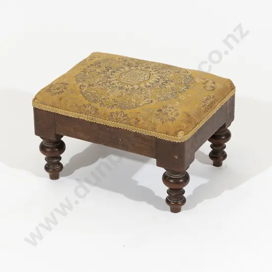 Victorian Mahogany Oblong Footstool