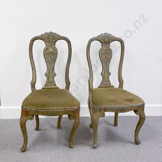 Pair of Early C18th Venetian Side Chairs