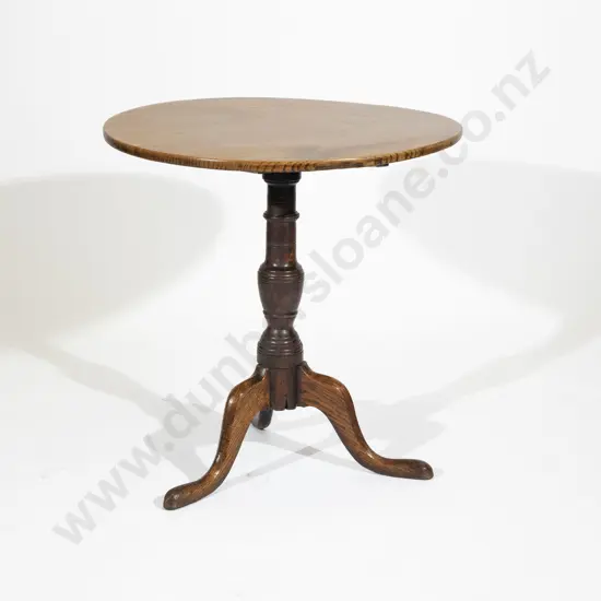 Geo III Oak Circular Snap Top Wine Table