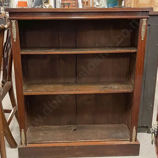 C19th Rosewood Open Bookcase