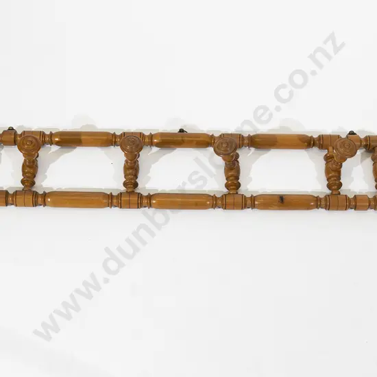 Late C19th NZ Colonial Kauri Coat Rack