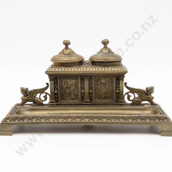 Vict Cast Brass Desk Stand