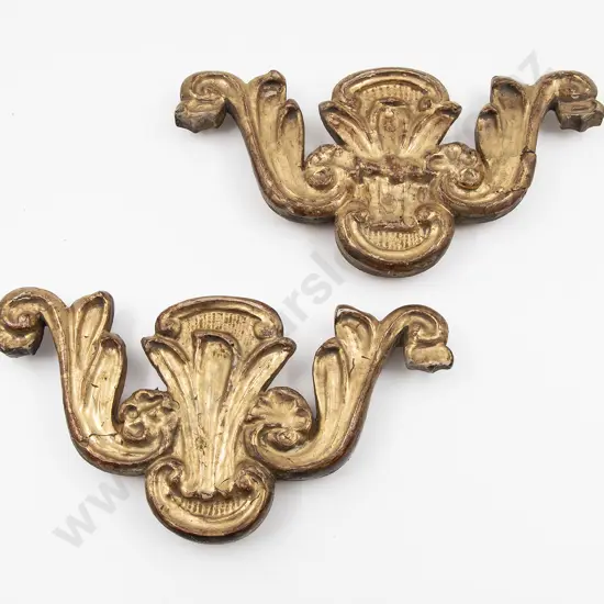 Pair Of C19th Gilt Wall Appliques