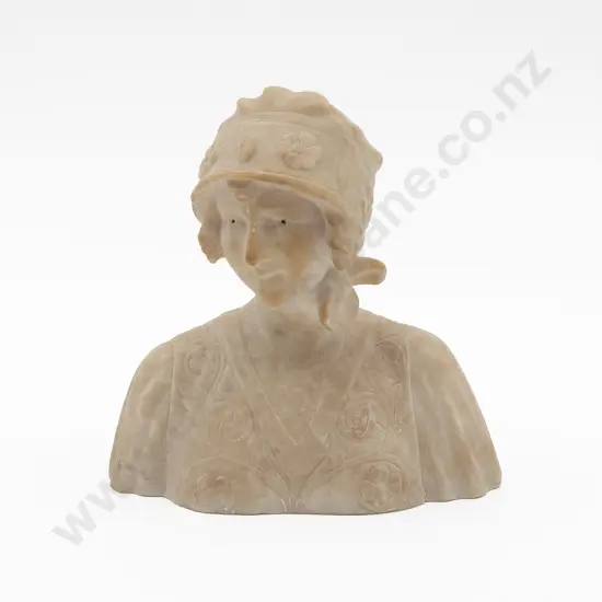 Small Late C19th European Alabaster Bust