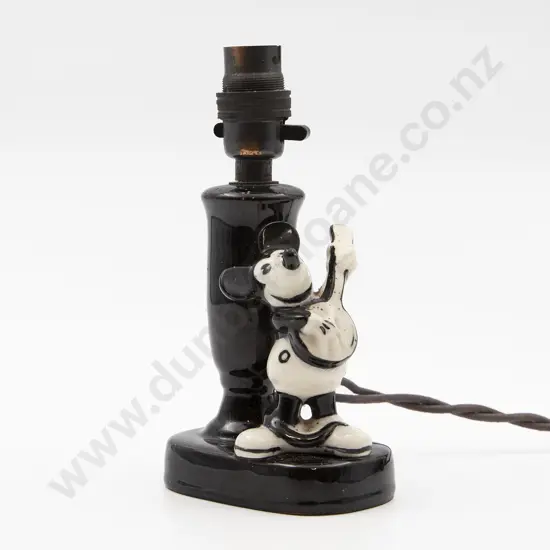 Early Mickey Mouse Glazed Terracotta Lamp