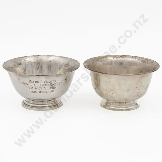 Two S/S Footed Circular Sugar Bowls