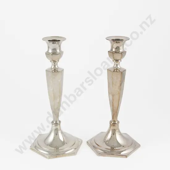 Pair Of S/S Table Candlesticks By Spaulding & Co