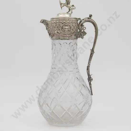 A Cut Crystal Claret Jug