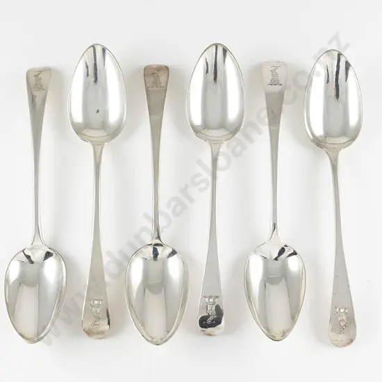 Set Of Six Geo III S/S Tablespoons