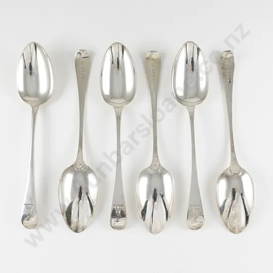Set Of Six Geo III S/S Tablespoons