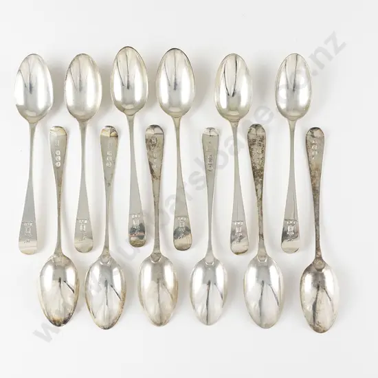 Composed Set Of Twelve Geo III S/S Teaspoons
