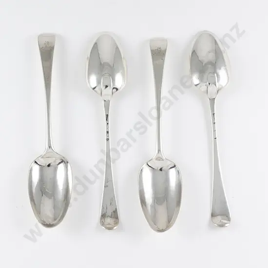 Set Of Four Geo III S/S Tablespoons