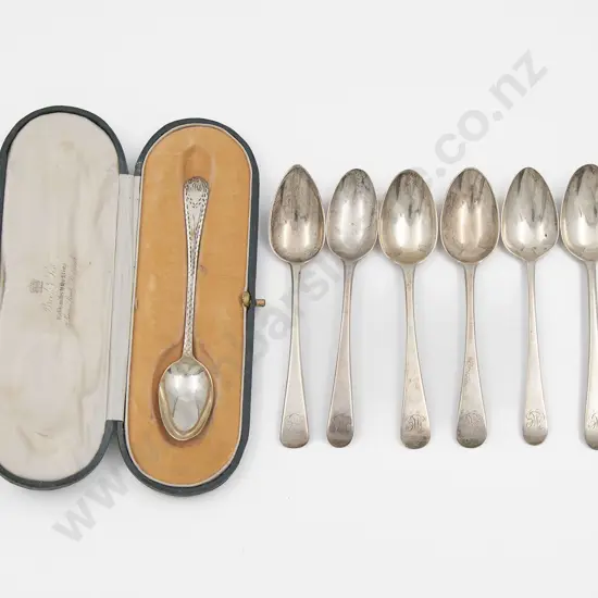 Composed Set Of Six S/S Old English Teaspoons