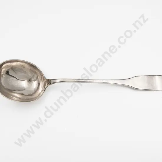 C19th European Silver Soup Ladle
