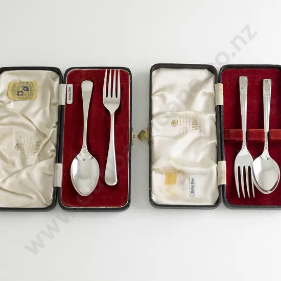 Two Cased S/S 2pce Christening Sets