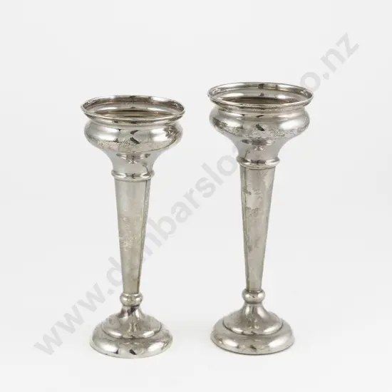 Pair Geo V Graduated S/S Specimen Vases