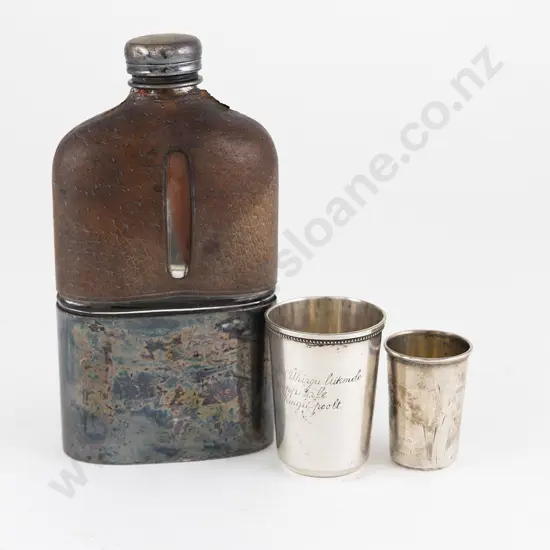 Two Small C19th German Silver Cups