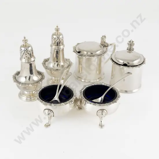 QEII S/S 6pce Cruet Set