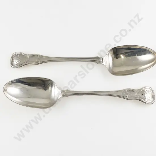 Pair Geo III Irish S/S Tablespoons