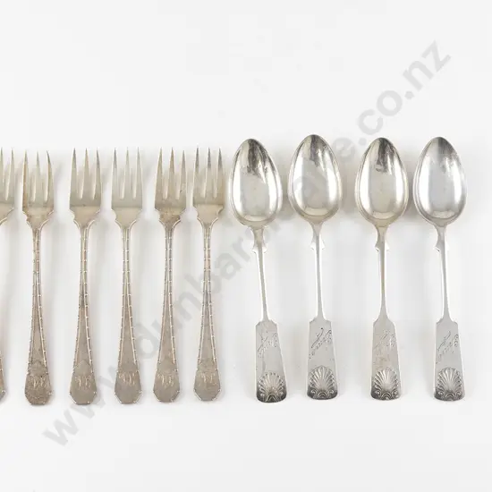 Set Of Six Edw VII S/S Cake Forks