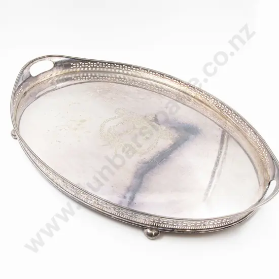 Edw S/Plate Oval Two Handled Banquet Tray