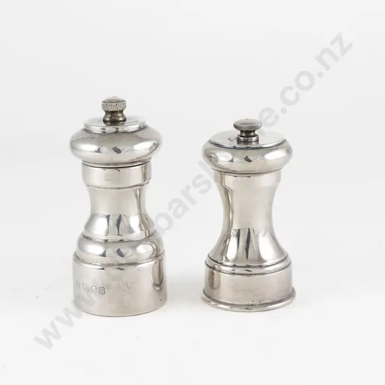 Two QEII S/S Pepper Mills