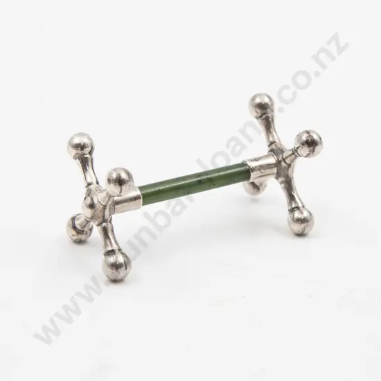 Geo V S/S & Greenstone Knife Rest