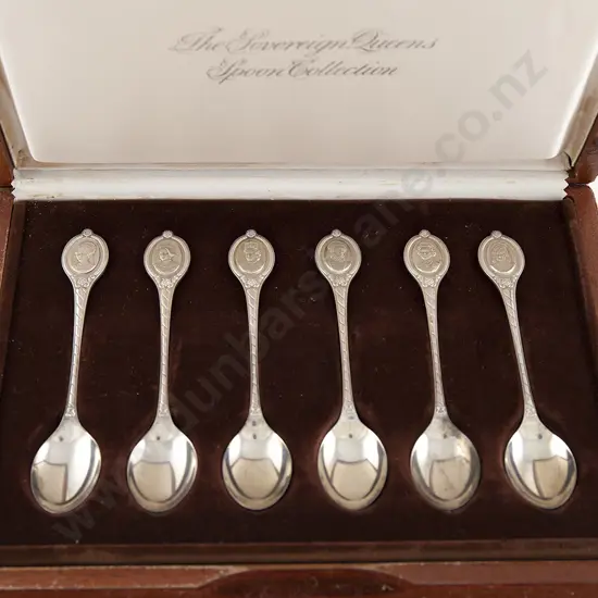 Cased Set Of 6 S/S Sovereign Queens Spoons
