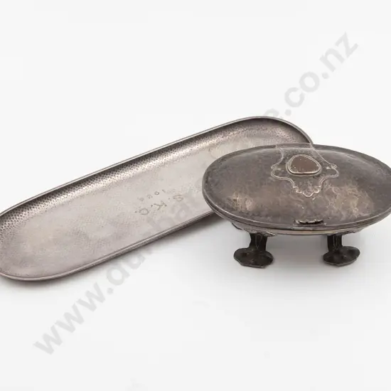 Arts & Crafts Trinket Box (possibly unmarked silver)