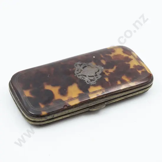Vict Tortoiseshell Calling Card Case