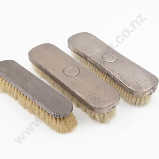 Three S/S Backed Dressing Table Brushes