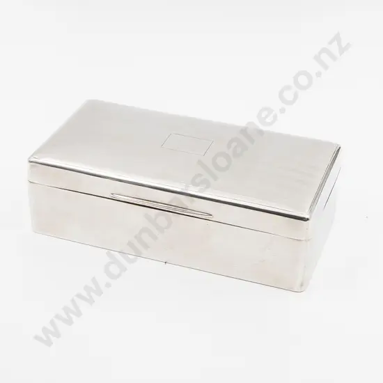 Geo V S/S Rectangular Cigarette Box By Walker & Hall