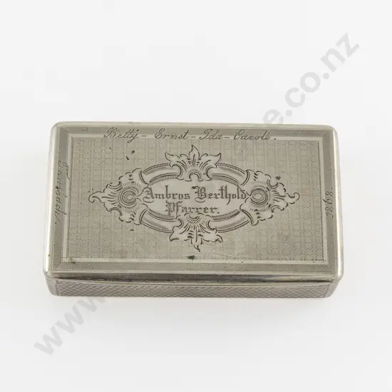 C19th German Silver Snuff Box