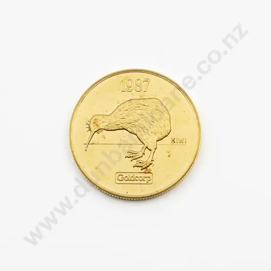 1987 1oz Gold Kiwi Medallion