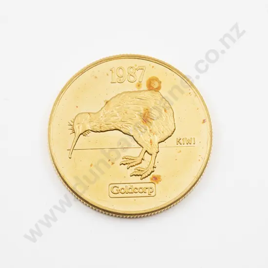 1987 1oz Gold Kiwi Medallion