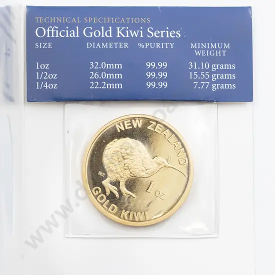 NZ 1oz Gold Kiwi Medallion