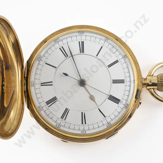 Unmarked Large 18ct Hunter Cased Lever Wind Pocket Watch