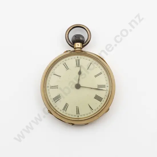 18ct Open Face Lever Wind Small Pocket Watch