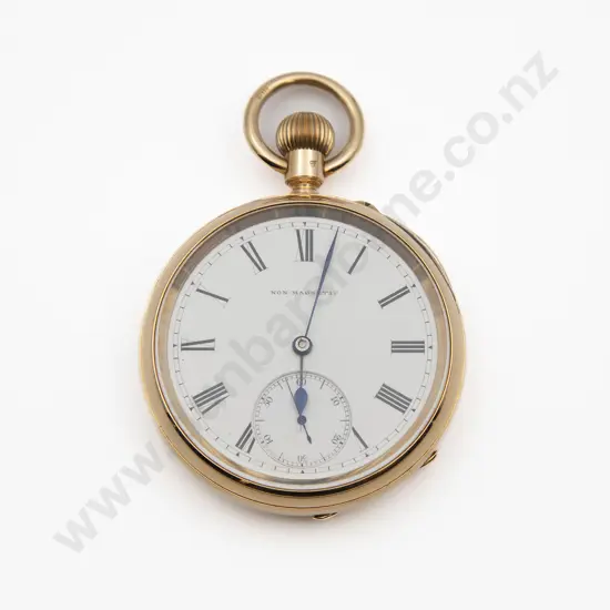 Unmarked Non-Magnetic 18ct Open Face Lever Wind Pocket Watch