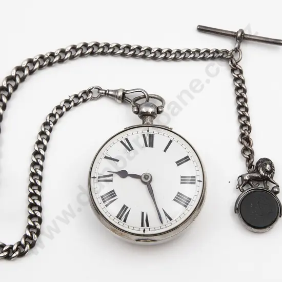 Heavy S/S Open Face Key Wind Pocket Watch