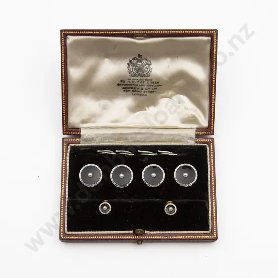 Asprey 18ct and Platinum Gents Shirt Buttons and Studs