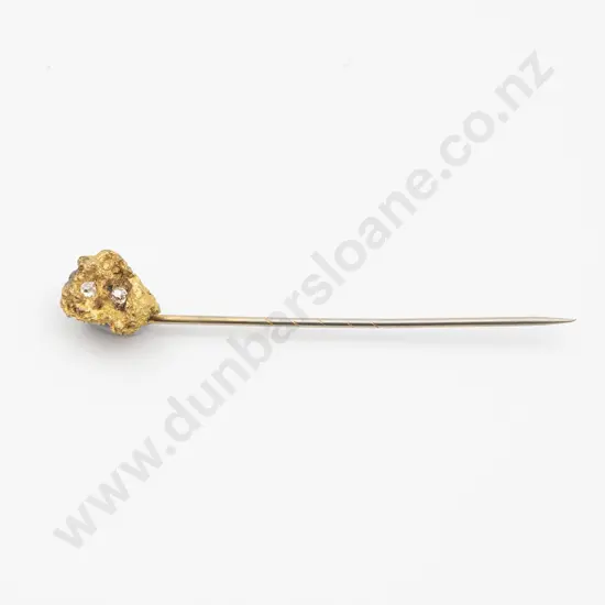 Victorian Style Gold Plated Nugget Stick Pin