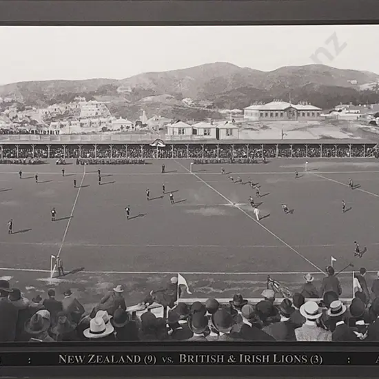 Photographic Print of the First Rugby Test Match in New Zealand Entitled The Kick Off 1904