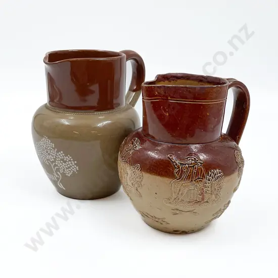 Victorian Doulton Lambeth  Stoneware Jug & Cadbury Stoneware Jug