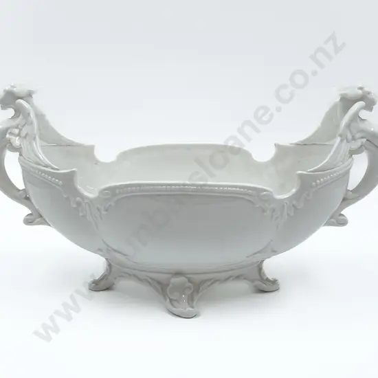 Royal Worcester White Glazed Porcelain Trough Vase