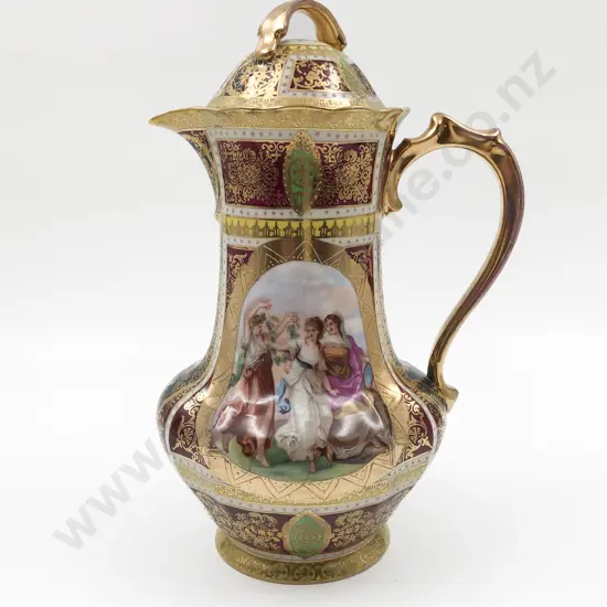 Austrian Porcelain Coffee Pot with Classical Scene