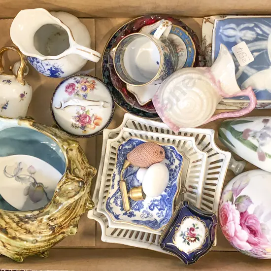 Box of Assorted Porcelain and Pottery incl Beelleek