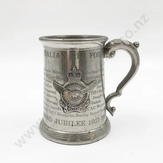 Royal Australian Air Force Diamond Jubilee Pewter Tankard 1981