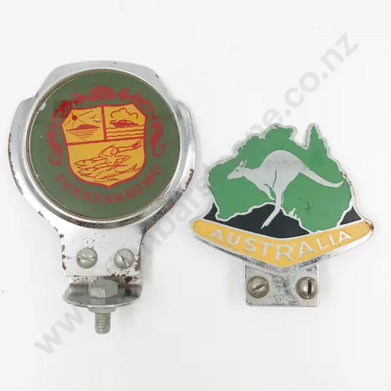 Two Vintage Car Badges