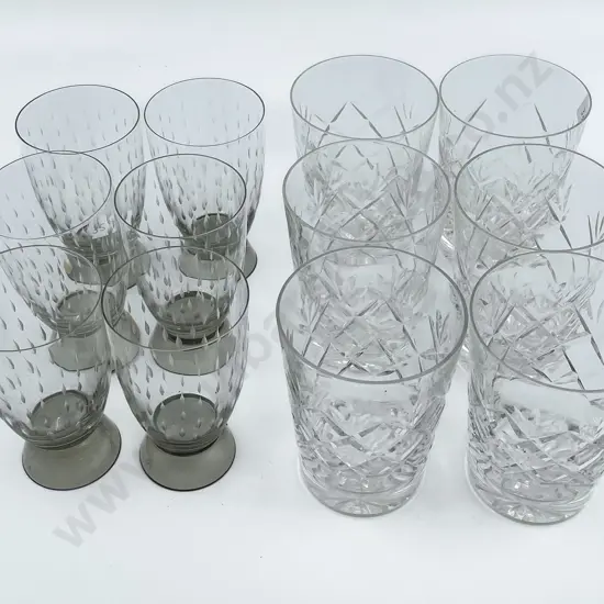 Six Rosenthal Glasses Together With Six Crystal Tumblers